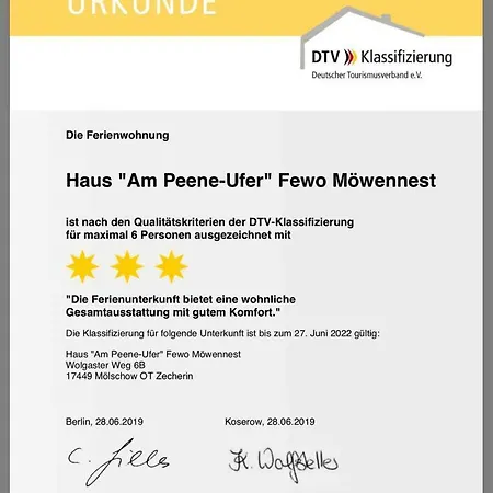 Haus _am Peene_ufer_ Fewo Moewenne Lejlighed Zecherin (Molschow, Vorpommern-Greifswald)